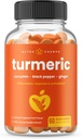 NutraChamps Turmeric Gummies για ενήλικες & παιδιά με εκχύλισμα τζίντζερ & μαύρο πιπέρι, 95% κουρκουμινοειδή, Vegan φυσικό συμπλήρωμα κοινής υποστήριξης κουρκουμίνης, Tumeric Gummy συμπληρώματα