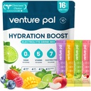 Venture Pal Sugar Free Electrolyte Powder Packets - Liquid Daily IV Hydration Packets | Electrolytes Drink Mix with 5 Vitamins & 7 Electrolytes | Keto Friendly | Non-GMO | Certified Vegan | 16 Sticks