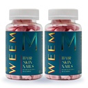 WEEM δέρμα μαλλιών και νύχια Gummies - Υποστηρίζει υγιή μαλλιά - Vegan βιοτίνες για γυναίκες & άνδρες υποστηρίζει ταχύτερη ανάπτυξη μαλλιών, ισχυρότερη νύχια, υγιή δέρμα, επιπλέον δύναμη (2)