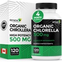 Renew Actives Chlorella Capsules 1000MG per 2 Capsules - Rich in Antioxidants & Nutrients - Natural Source for Cellular Health, Vitality, & Wellness - Made in Canada - 120 Capsules