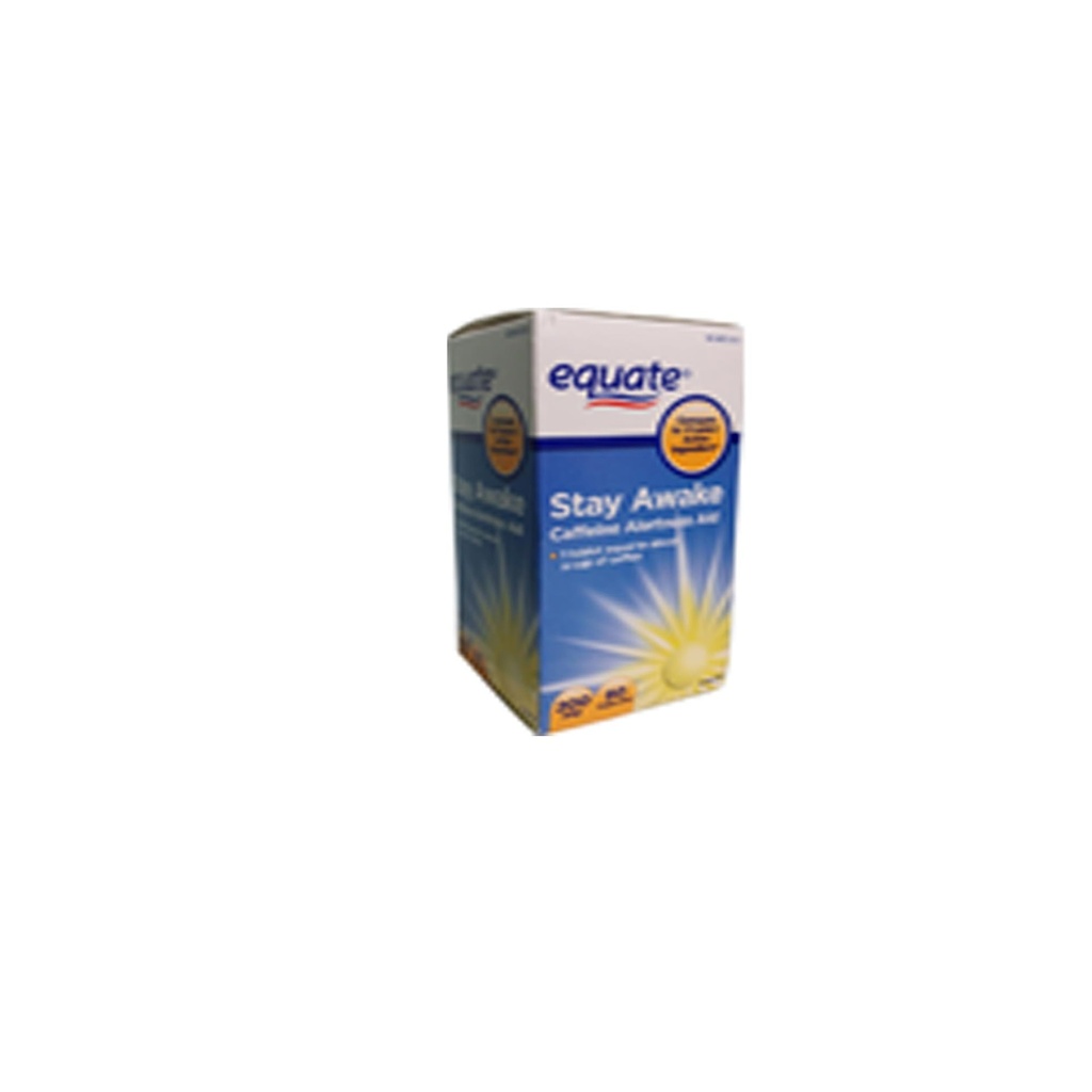 Healthy Surplus Equate Stay Awake - 200 mg Caffeine - 80 Tablets and Vital Volumes Vitamins A to Zinc Tips Card - Bundle