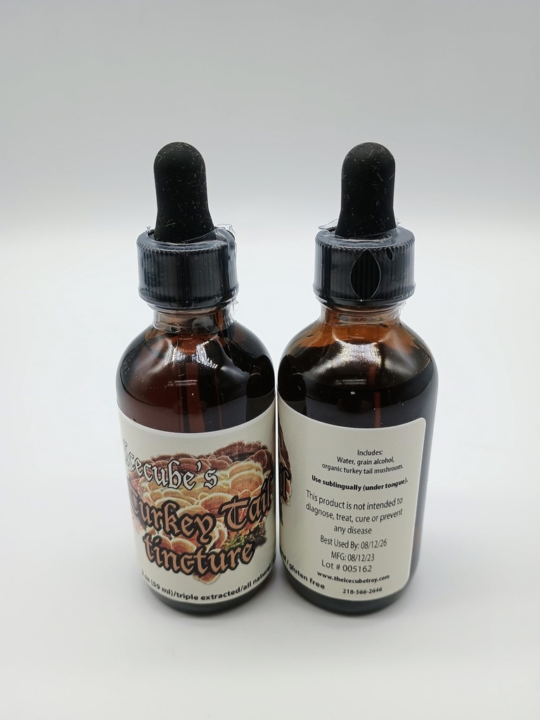 Icecube's Turkey Tail Tincture Triple extracted 2 oz. Handcrafted in Remer, MN