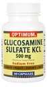 Optimum Glucosamine Sulfate KCL Capsules, 500 Mg, 60 Count