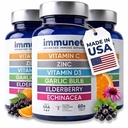 Immuneti Advanced Immune Support – Doctor Formulated 6-in-1 Daily Immunity Supplement – Made in USA – with Vitamin C, D3, Zinc, Elderberry, Garlic & Echinacea - Vital Nutrients & Antioxidants (3)