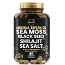 Maju Superfoods 18-σε-1 Sea Moss, Black Seed, Shilajit, Sea Salt + D3 & K2, συμπυκνωμένα εκχυλίσματα, Trace Multi Mineral Capsles, για Άνδρες & Γυναίκες Συμπληρώματα Ορυκτών Ηλεκτρολυτών