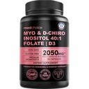 Myo-Inositol 40:1 for Women – Inositol Supplement with Myo & D-Chiro Inositol, Folate & Vitamin D3 – Vegan Capsules for Daily Routine & Hormone Support – Flo Ovarian Support Capsules – (90 Count)