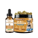 9 in 1 Mushroom Supplement for Dogs - Digestive, Cellular, Immune Health Support, Mushroom Immune Dog Chews Turkey Tail Mushroom for Dogs - Gut, Skin, Joint, Immune Health- Dog Lumps & Bumps