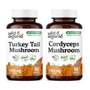Wild & Organic Turkey Tail 90 Capsules & Cordyceps 90 Capsules