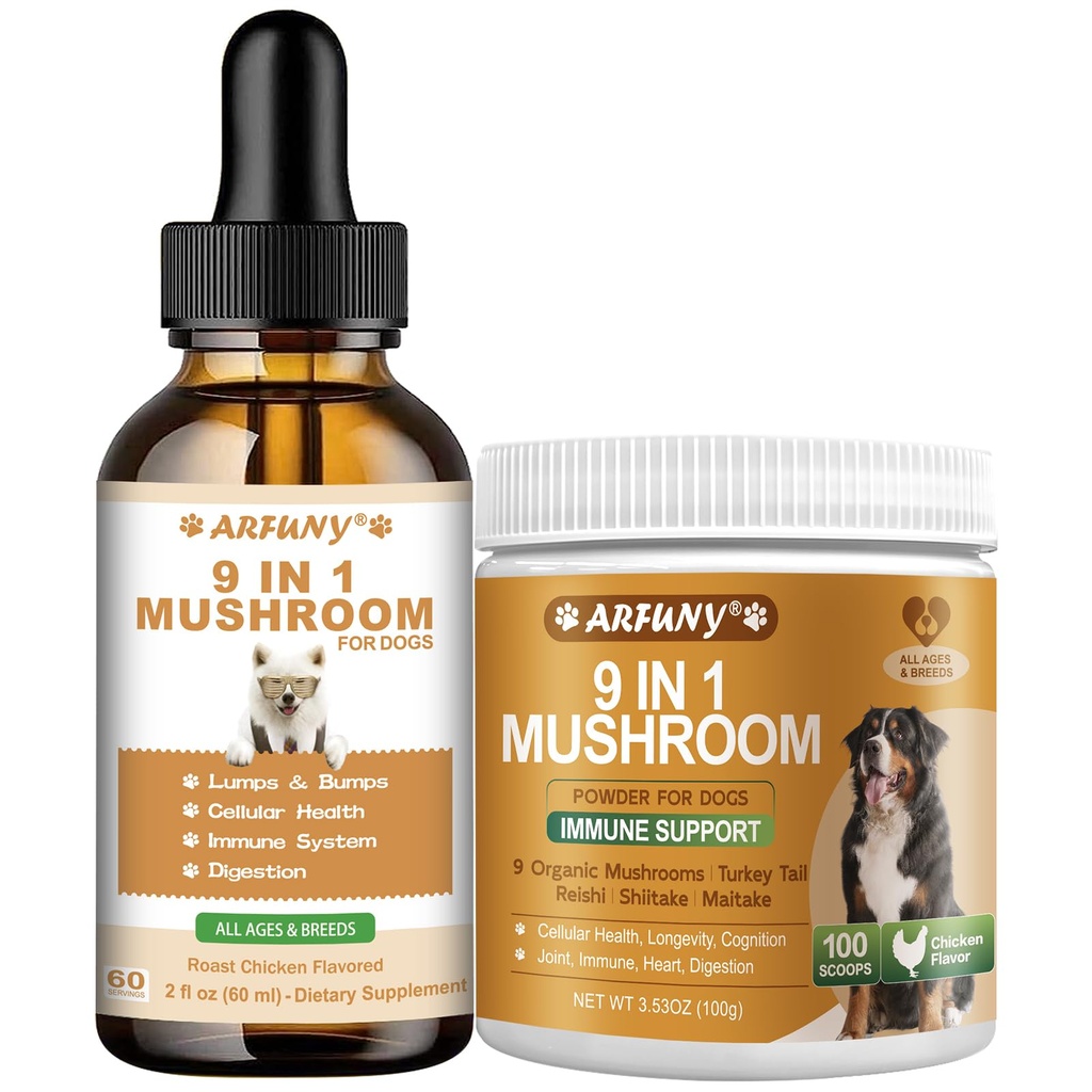 9 in 1 Dog Mushroom Powder & Drops