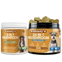 Turkey Tail for Dogs - 9 Organic Mushroom Supplement, Turkey Tail Mushroom for Dogs - Gut, Skin, Joint, Immune Health- Dog Lumps & Bumps