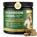 Turkey Tail Mushroom for Dogs,Senior Dog Supplement for Lumps, Bumps & Lipoma,Soft Chews with Reishi, Maitake, Turmeric & Astragalus,Supports Immune Health,Natural Chicken Flavor, 120 Count