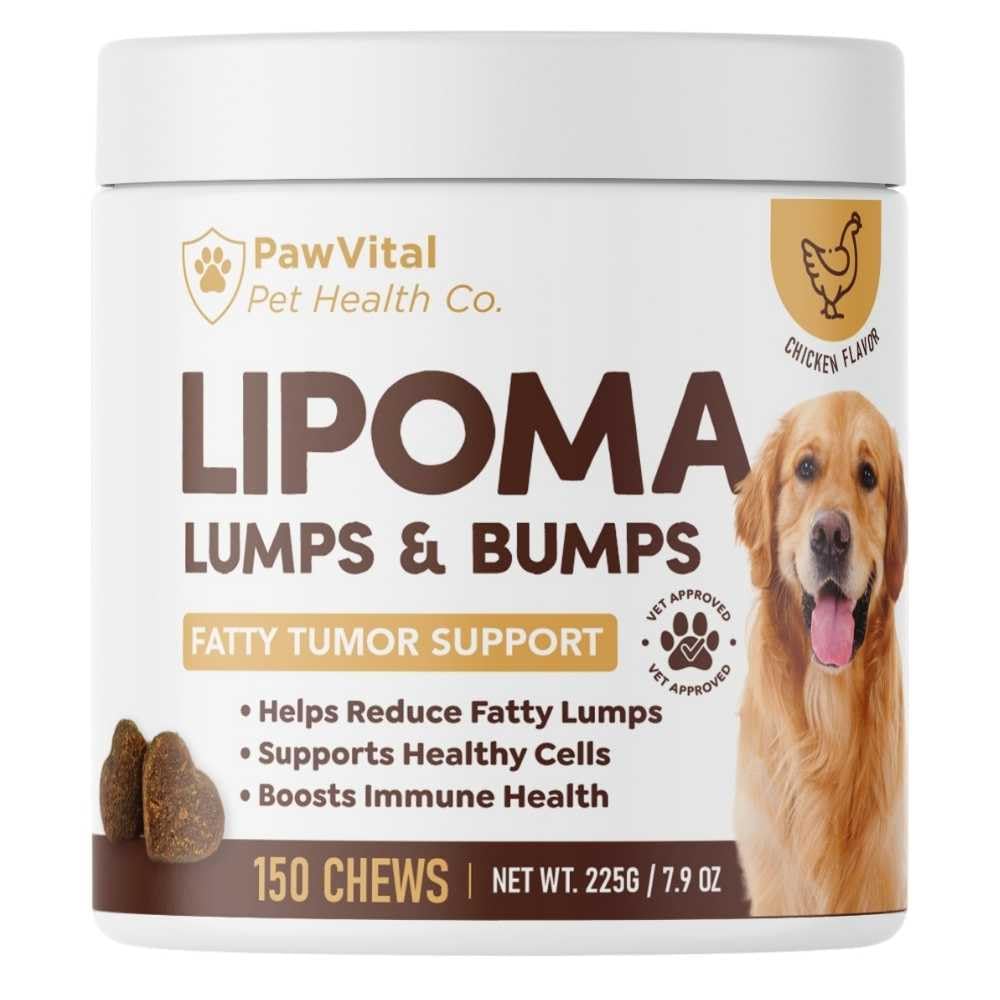 Lipoma Treatment for Dogs – Lumps & Bumps Support, Helps Reduce Fatty Tumors, Turkey Tail Mushroom Chews for Immune Health with L Carnitine, Chicken Flavor, 150 Soft Chews