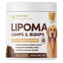 Lipoma Treatment for Dogs – Lumps & Bumps Support, Helps Reduce Fatty Tumors, Turkey Tail Mushroom Chews for Immune Health with L Carnitine, Chicken Flavor, 150 Soft Chews