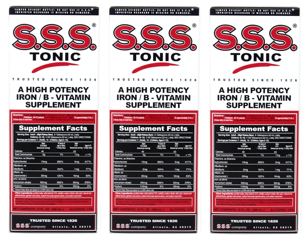 PACK OF 3 EACH SSS TONIC 10OZ PT#1225811110 (Pack of 3)