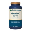 Nature's Wonder Vitamin C 1000 mg με Rose Hips Δισκία για Ανοσολογική Υγεία, 250 Μερίδες, 250 Αριθμός