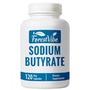 Sodium Butyrate Supplement 1200mg, Yielding 960mg Butyric Acid, 120 Vegan Capsules, 2 Month Supply, Non-GMO & Gluten Free Postbiotic Supplement