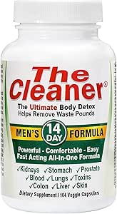 Συστήματα Century The Cleaner Detox, Ισχυρή 14-Day Πλήρης εσωτερική φόρμουλα καθαρισμού για τους άνδρες, Υποστήριξη Digestive Υγεία, 104 κάψουλες χορτοφάγων