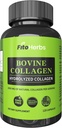 Vegan Bovine Collagen Κάψουλες - Ισχυρά συμπληρώματα για άνδρες και γυναίκες - Υδρολυμένα Bovine Collagen Peptides συμπλήρωμα για κοινή, νευρωνική και οστική υποστήριξη - Grass Fed, μη ΓΤΟ - 120 κάψουλες