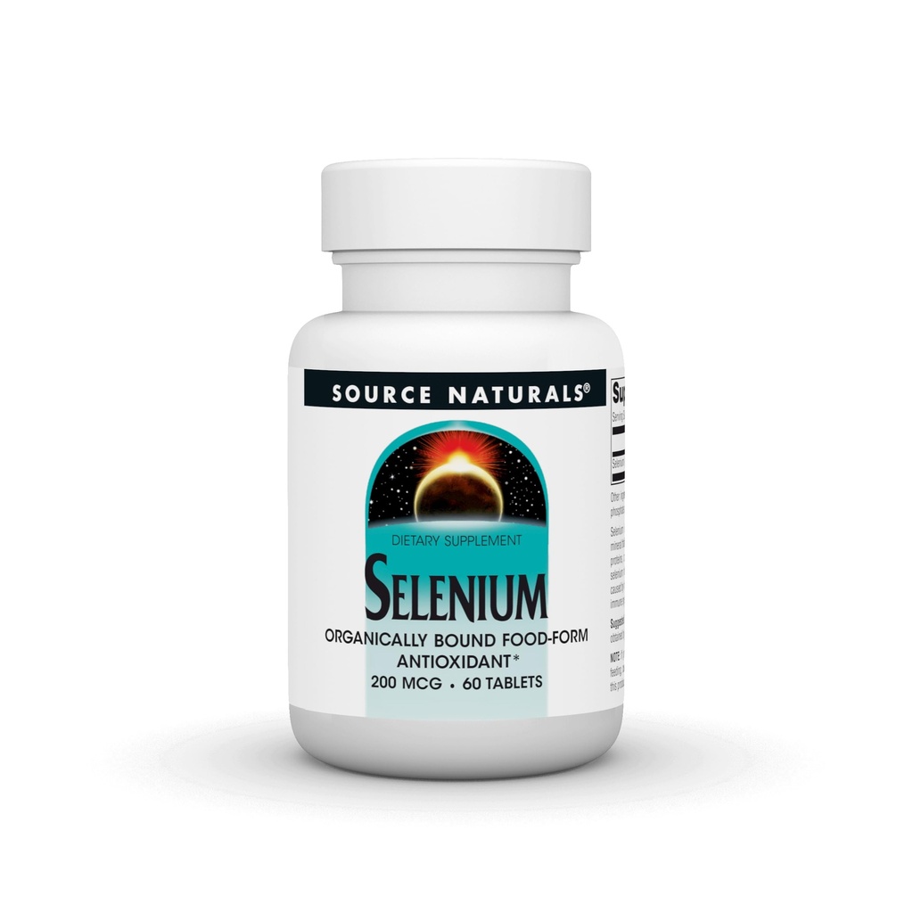 Source Naturals Σελήνιο, Βιολογικά Σύνορα Τροφίμων Αντιοξειδωτικό *, 200 mcg - 60 δισκία