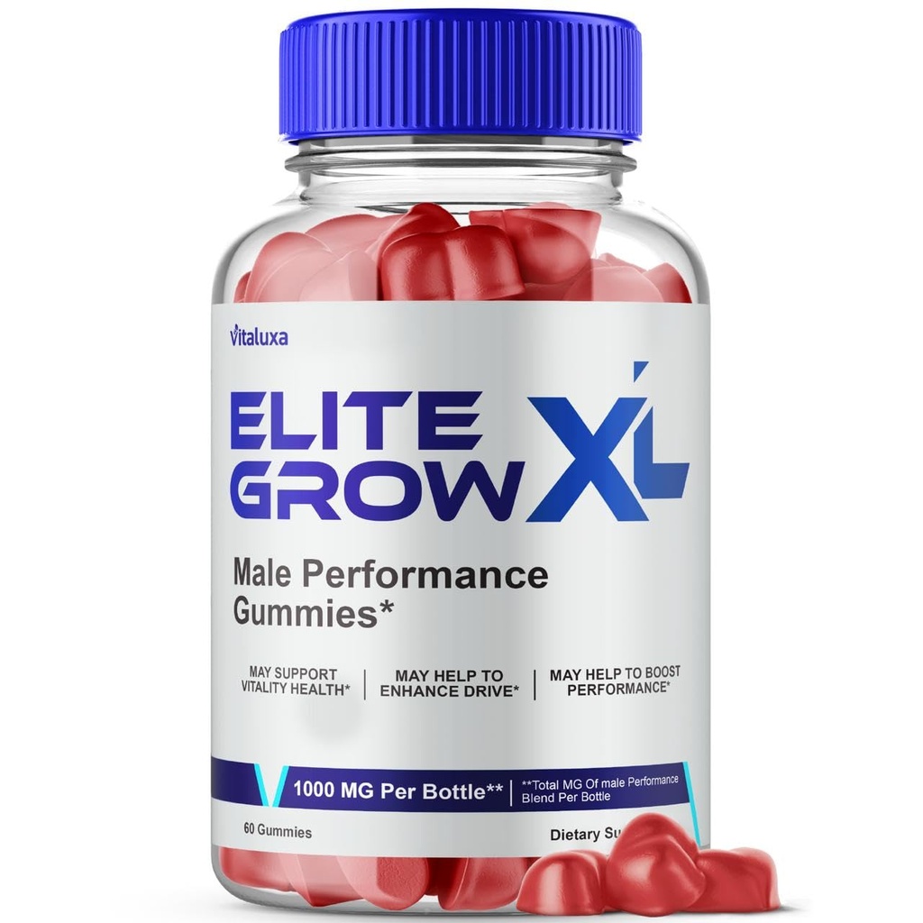 Elite Grow XL Gummies, EliteGrow XL Advanced Formula Males Premium Supplement, EliteGrowXL Performance Blend 800MG All Natural Muscle Growth Ingredients Support Maximum Strength Reviews (60 Gummies)