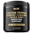 Κάψουλες πιπεριού Cayenne με κουρκουμίνη Root, Ginger Root, Berberine HCl & More - Υποστήριξη ανοσοποιητικού συστήματος, πέψη, κοινή υγεία & καρδιά Υγεία - 150 κάψουλες