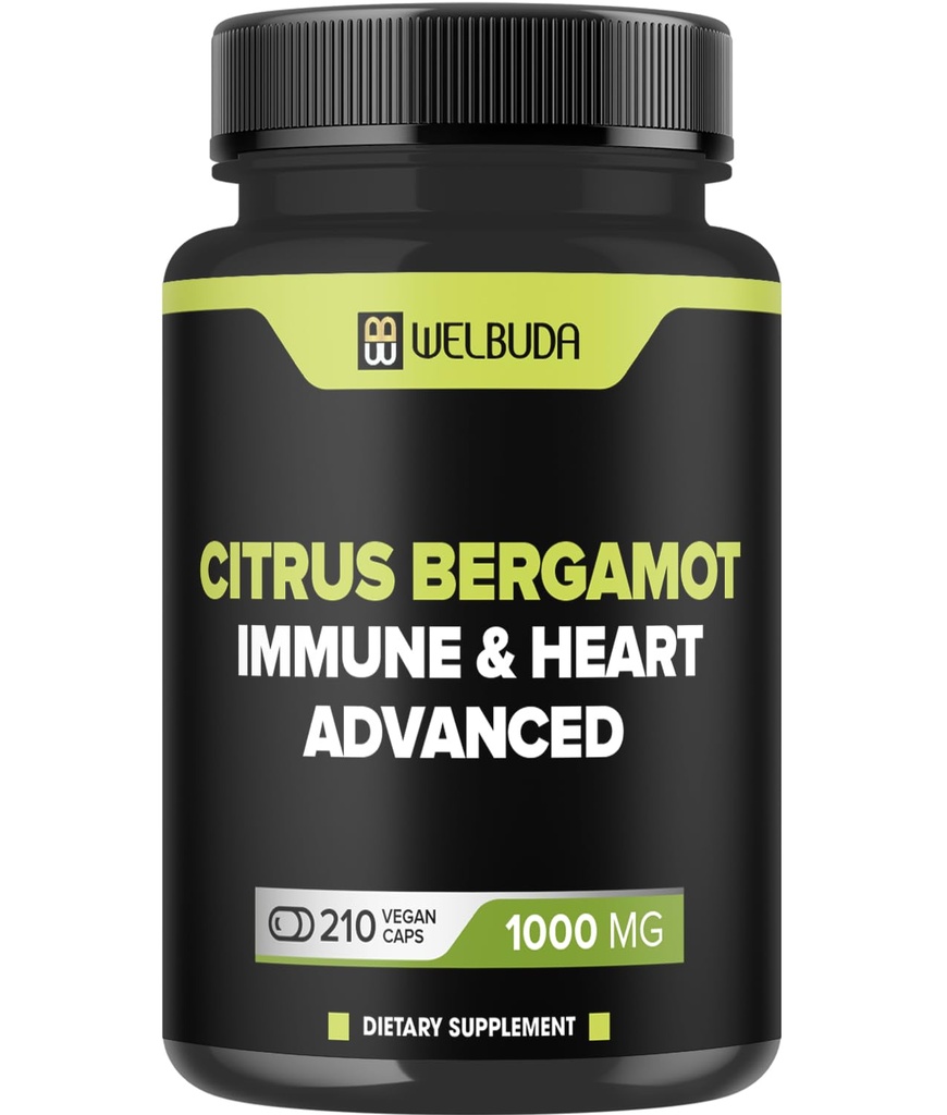 Εσπεριδοειδή Bergamot με Olive Leaf, Hawthorn Berry & More - Συνδυασμένη Φόρμουλα για Κυκλοφορική Υγεία, Προστατευτική Λειτουργία, Υγεία του δέρματος - 210 Κάψουλες - 105 Μέρες