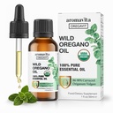 Wild Oregano Oil Organic - 100% Pure Undiluted Organic Wild Oregano Oil with 86-90% Carvacrol, Immune Support - Plant-Based, Herbal Supplement - Vegan, Non GMO, Gluten Free, 1fl.oz/30ml
