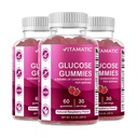 Vitamatic Glucose chewable Gummies - 60 Count - Natural Raspberry Flavor - 4G of Carbohydrate per Serving (3 Bottles)