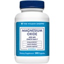 Η βιταμίνη Shoppe οξείδιο του μαγνησίου 400mg – Essential Daily Mineral Formula to Support Energy Production, Muscle Relaxation, Bone Health, and Promotion Digestive Regularity (200 Κάψουλες)