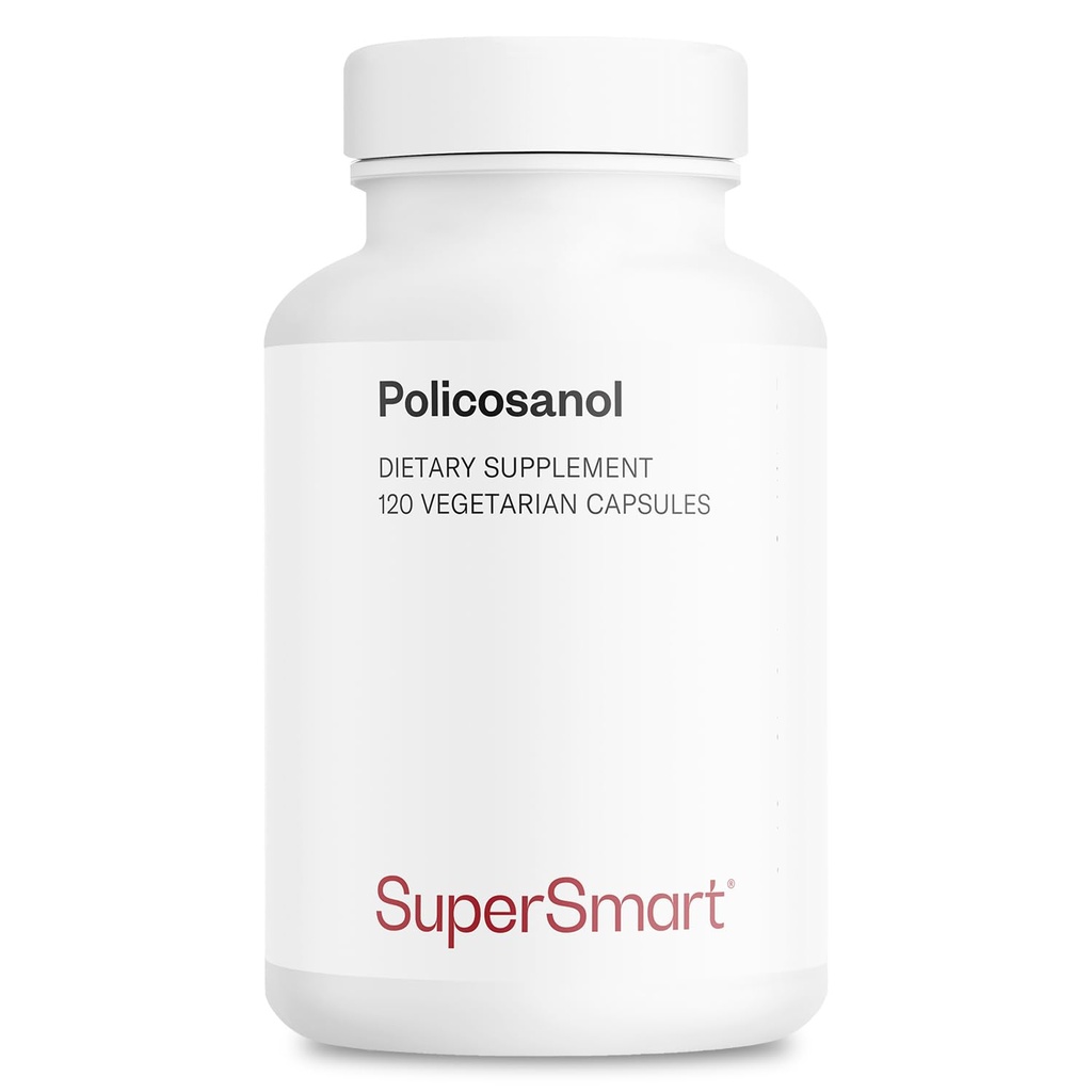 Supersmart - Policosanol 40mg per Day - Sugar Cane Extract | Non-GMO & Gluten Free - 120 Vegetarian Capsules