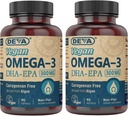 DEVA Vegan Omega-3 DHA-EPA 300MG 2-Pack – No Carrageenan, Non-Fish Oil Derived from Algae, Non-GMO, 90 Gelatin-Free Softgels Ea