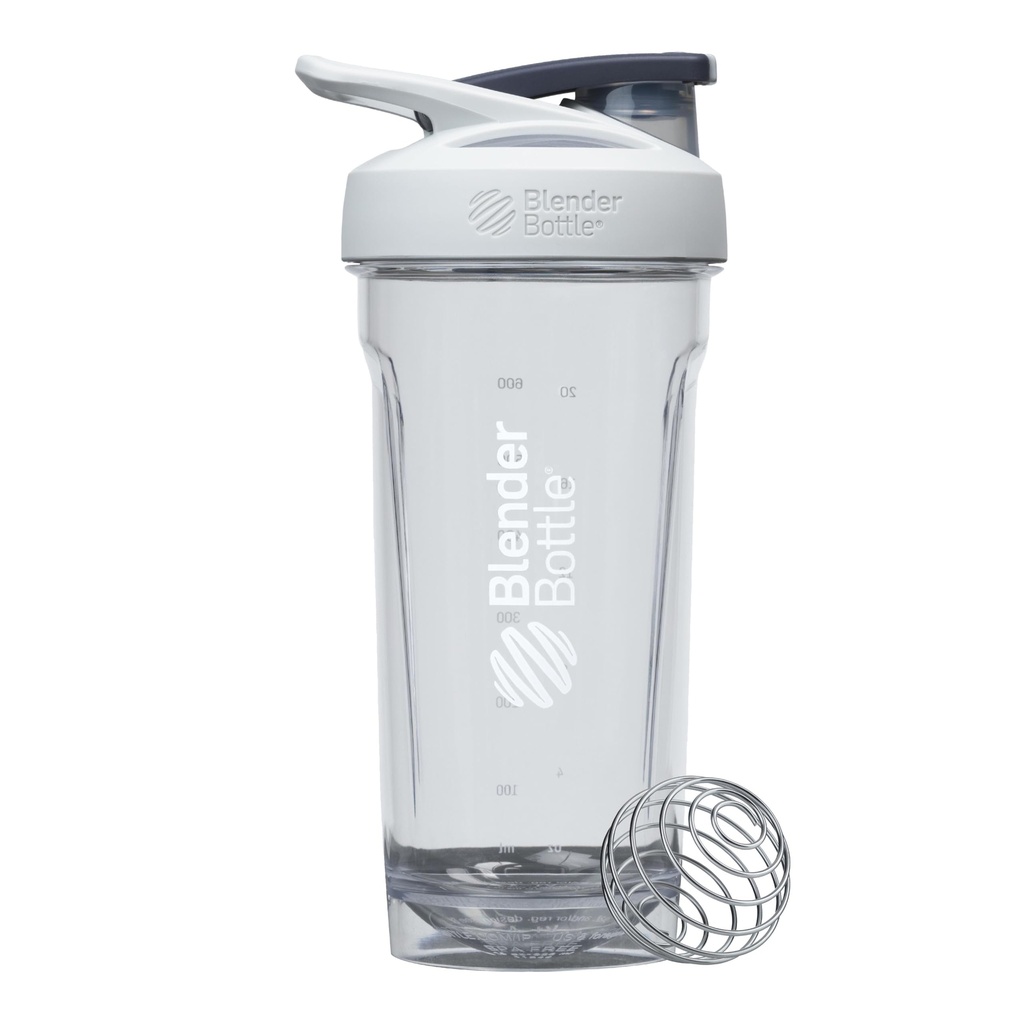 BlenderBottle Sport Tritan Shaker Bottle with Locking Lid, 28-Ounce, Grey