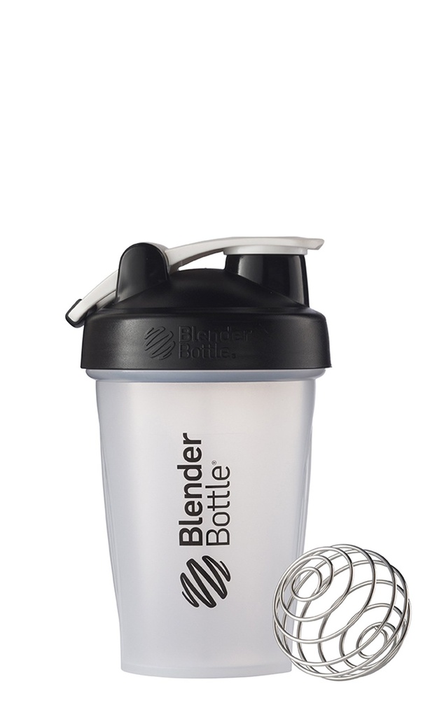 BlenderBottle Classic Loop Top Shaker Bottle, 20-Ounce, Clear/Black