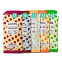 Lecka Energy Gel Variety Pack - 22-27g Carbs - Real Fruit, No Maltodextrin, Vegan, Gluten-Free - Running and Triathlon Fuel (12 Pack)