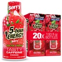 5-hour ENERGY BERRY Flavor, 20 Count, 1.93 Fl Oz Energy Shot, Extra Strength, Amino Acids, B Vitamins, Sugar Free and Zero Calories