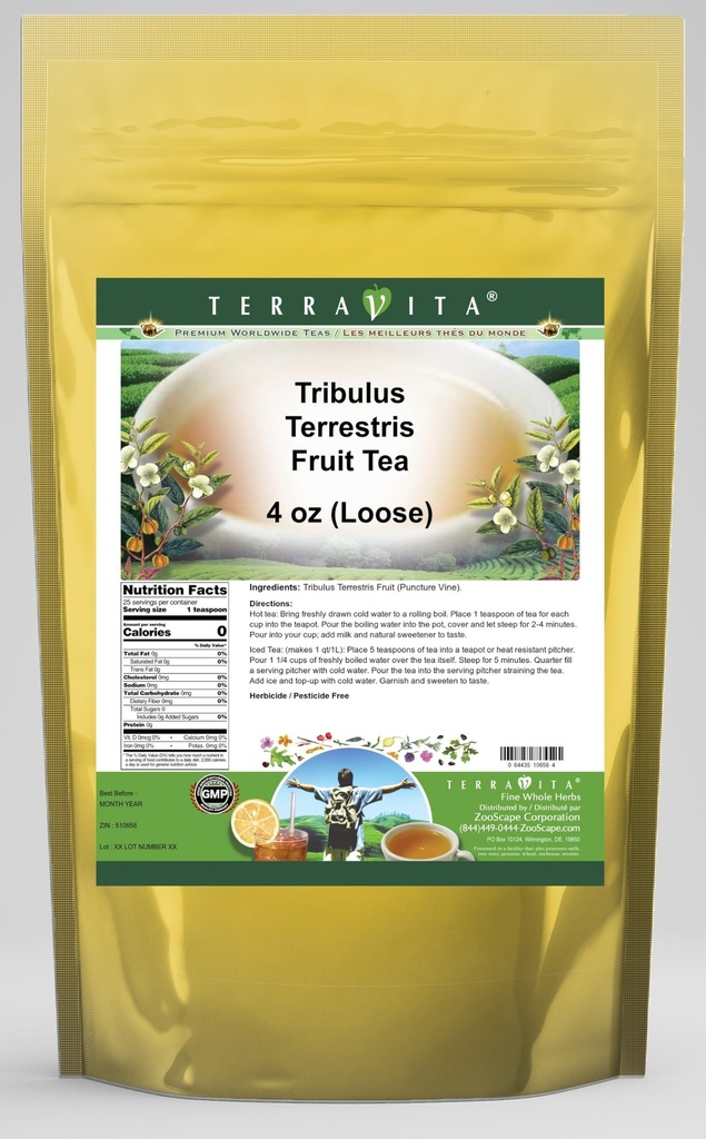Terravita Tribulus Terrestris Fruit Tea (Loose) (4 oz, ZIN: 510658)
