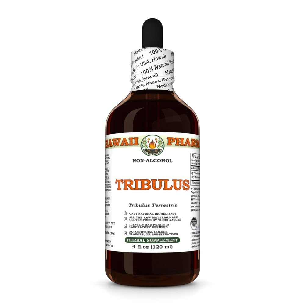 Tribulus (Tribulus Terrestris) Dry Fruit Glycerite, All Natural, Vegan, Lab Tested Alcohol-Free Liquid Extract - 4 fl.oz