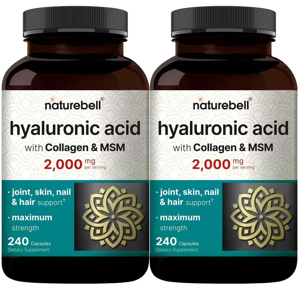 NatureBell 2 Pack Υαλουρονικό οξύ Συμπληρώματα 2,000 mg 