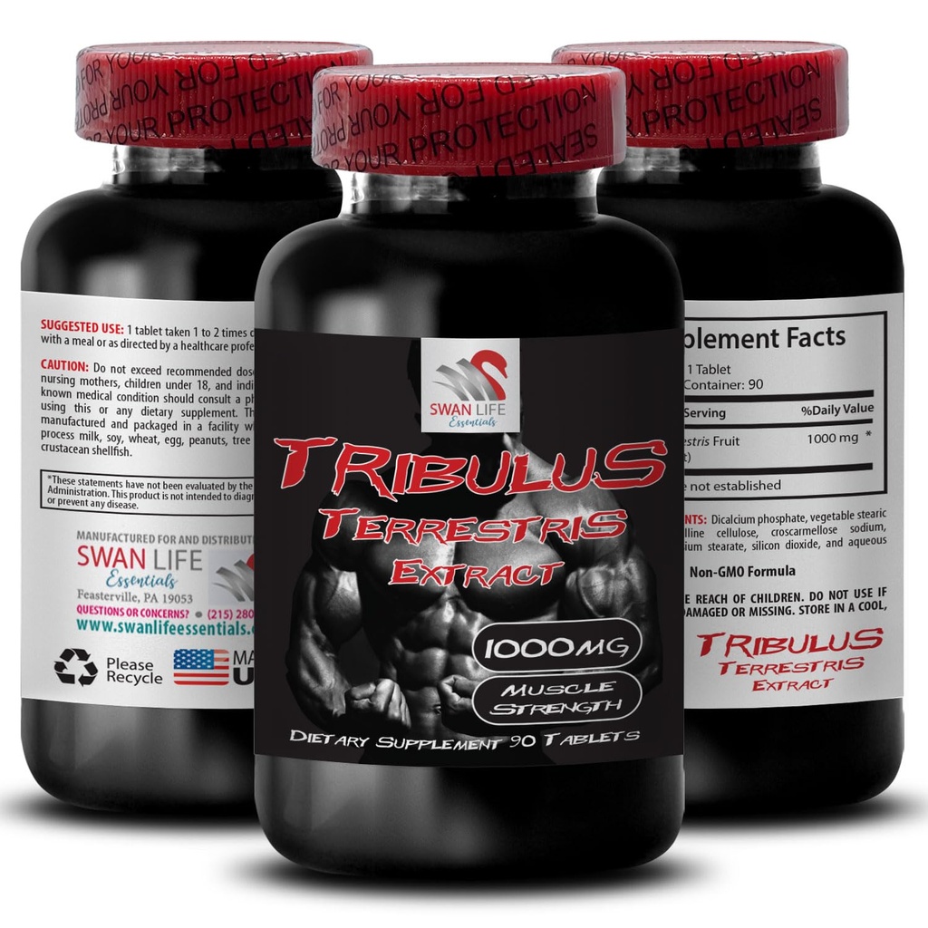 Nature-Inspired Energy - TRIBULUS TERRESTRIS EXTRACT - Strength Activation, Vitality Boost, Daily Power Support, Muscle Fuel, Energy Revitalization, Stamina Enhancement 1 Bottle 90 Tablets