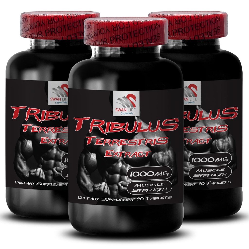 Energy Recovery Booster - TRIBULUS TERRESTRIS EXTRACT - Dynamic Strength Support, Muscle Power Formula, Stamina Enhancement, Physical Power, Active Energy Boost, Strength 3 Bottles 270 Tablets