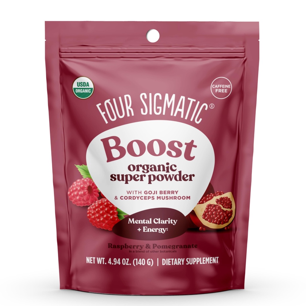 Τέσσερις Sigmatic Perform Super σκόνη με σούπερ φρούτα και αντιοξειδωτικά κόκκινα σμέουρων - Can