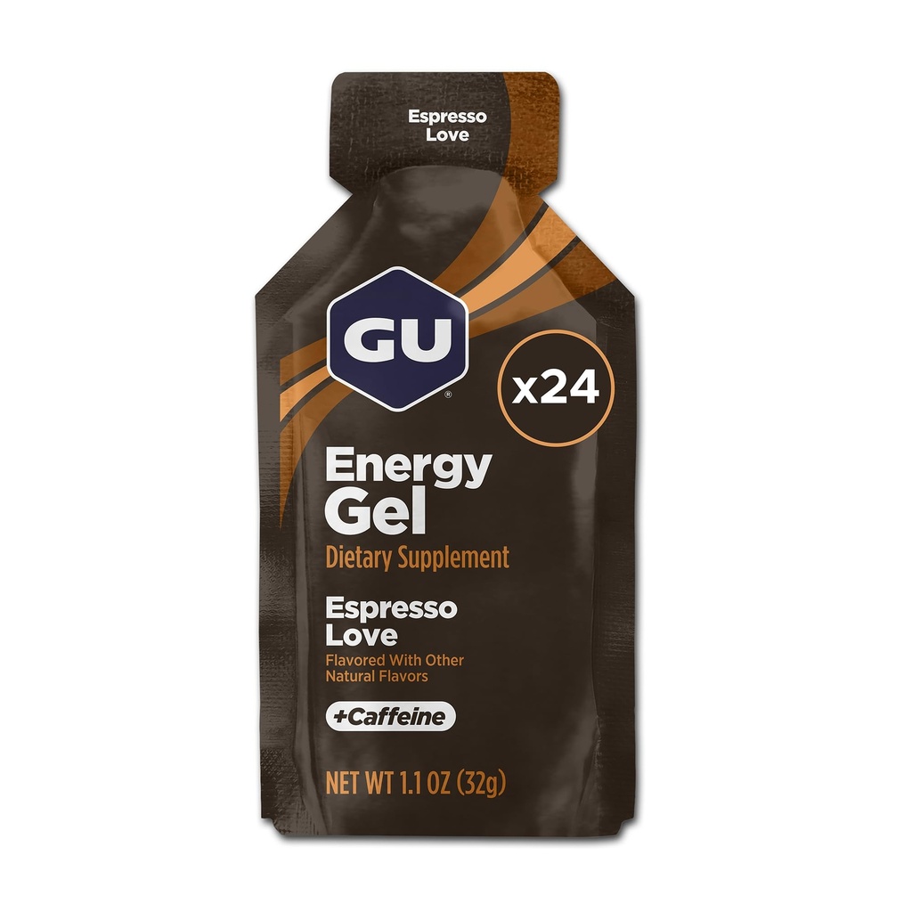 GU Energy, Original Energy Gels, Espresso Love - 24 Count