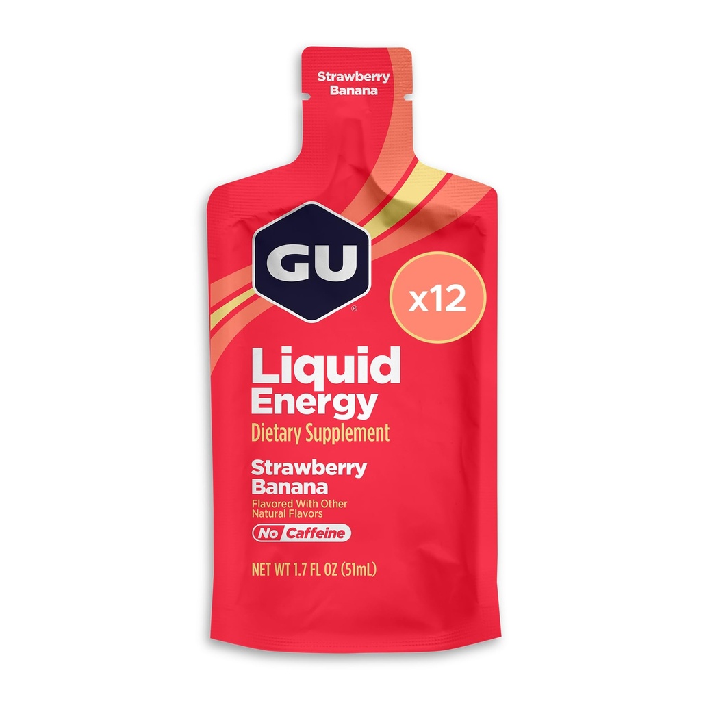 GU Energy, Liquid Energy, Strawberry Banana - 12 Count