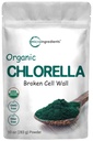 Micro Συστατικά Βιολογική σκόνη Chlorella, 10 ουγγιά, σπασμένο τοίχωμα κυττάρων, πλούσια σε πρωτεΐνες Vegan & βιταμίνες, ωμό, χύμα Premium συμπλήρωμα χλωρέλλας, Vegan φιλικό, μη-ακτινοβολία