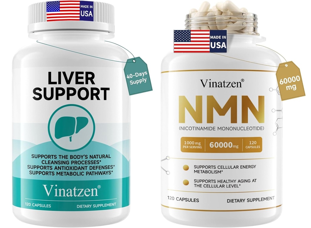 High Purity NMN 60000mg -Zero Smell Easy to Swallow Nicotinamide Mononucleotide Supplement for NAD+ Support，Advanced Formula with Botanical Antioxidants & Milk Thistle