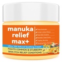 Manuka Honey Cream Max Strength Treat Natural Organic Ointment, Soothing Relief for Dry, Heat Rash, Itching, Eczema, Psoriasis, Leg, Stomach, Armpit, Foot, Hand