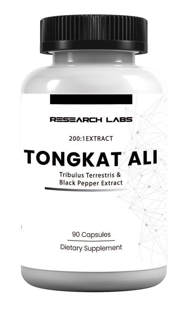 Research Labs Longjack Tongkat Ali Extract Capsules - Highly Concentrated Potent Extract | Strength, Drive, Performance & Muscle Mass