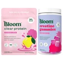 Bloom Raspberry Lemonade Clear Protein and Creatine Gummies Bundle