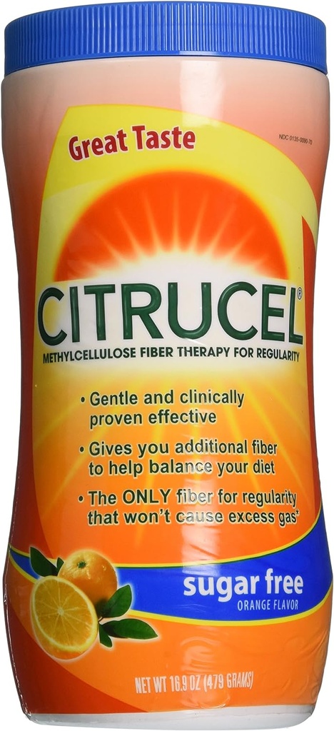 Citrucel Orange Sugar Free Laxative, 16.9 oz