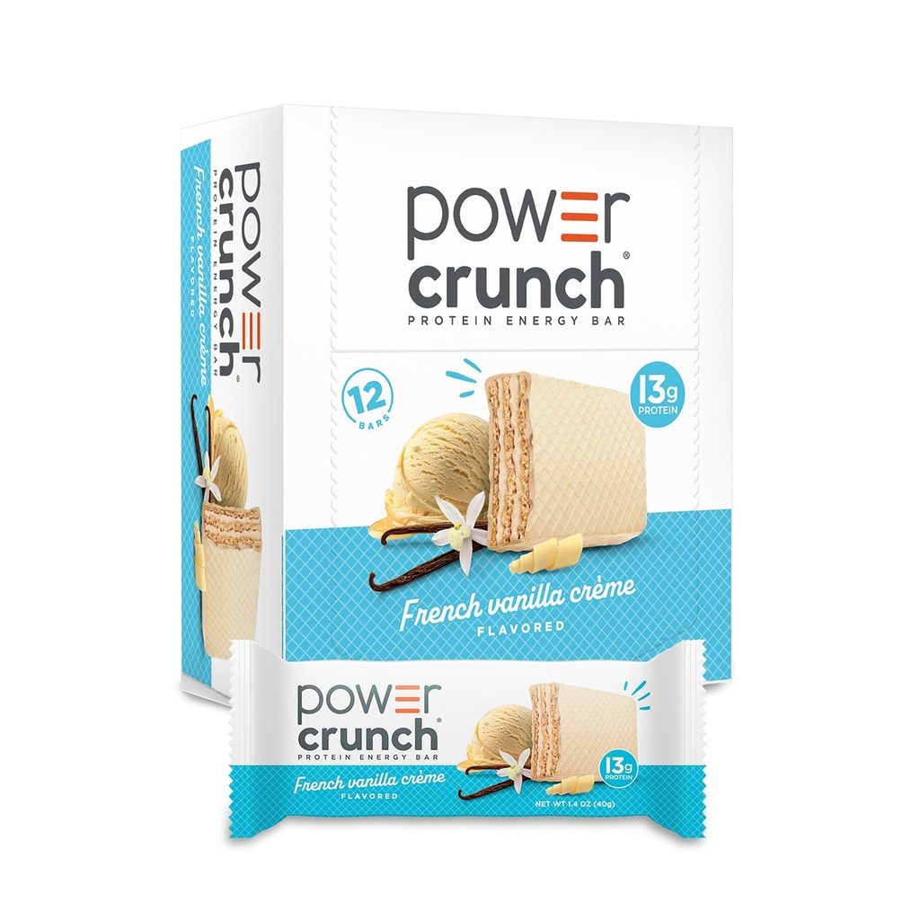 Power Crunch Protein Energy Bar, Vanilla Cream 16.9oz, Count Carton (Pack of 6)